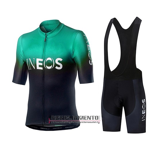 Abbigliamento Castelli Ineos 2019 Manica Corta e Pantaloncino Con Bretelle Nero Verde - Clicca l'immagine per chiudere